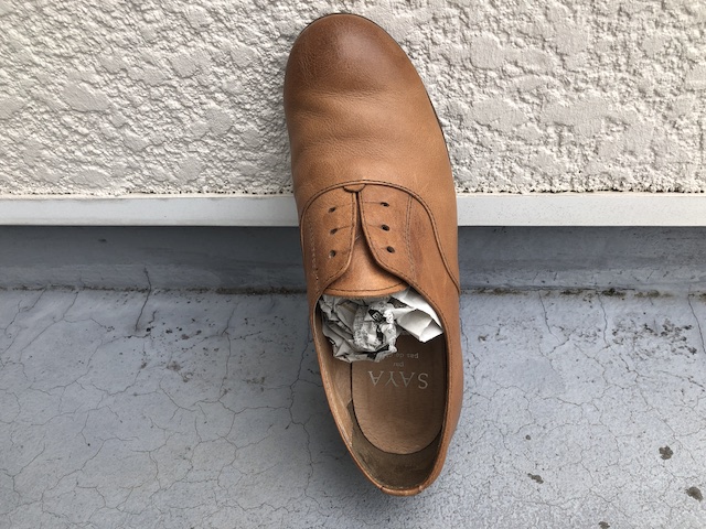 革靴の乾かし方